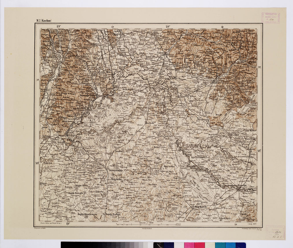 (N:10108) GENERAL KARTE VON CENTRAL EUROPA - M 7 (KASCHAU) (B0011838) Carte e stampe antiche: riproduzione a colori su carta (formato A1)
