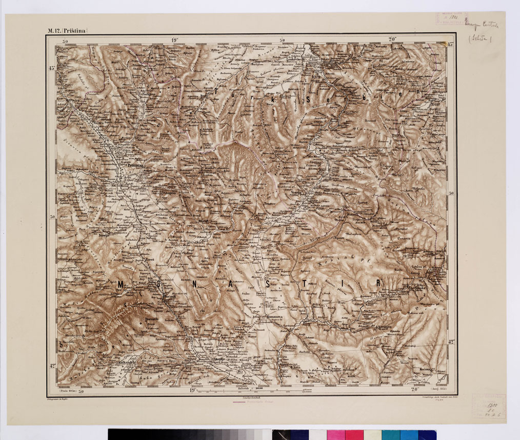 (N:10102) GENERAL KARTE VON CENTRAL EUROPA - M 12 (PRISTINA) (B0011843) Carte e stampe antiche: riproduzione a colori su carta (formato A1)