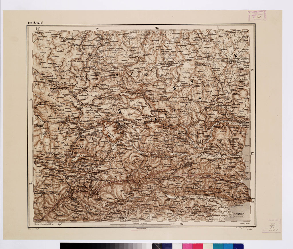 (N:10137) GENERAL KARTE VON CENTRAL EUROPA - P 11 (SUMLA) (B0011878) Carte e stampe antiche: riproduzione a colori su carta (formato A1)