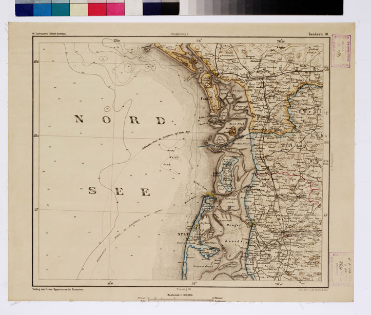 (N:16092) SPECIAL KARTE VON MITTEL EUROPA - TONDERN F 10 (B0011913) Carte e stampe antiche: riproduzione a colori su carta (formato A1)