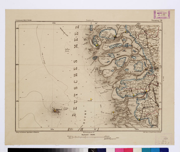 (N:16093) SPECIAL KARTE VON MITTEL EUROPA - TONNING F 20 (B0011920) Carte e stampe antiche: riproduzione a colori su carta (formato A1)