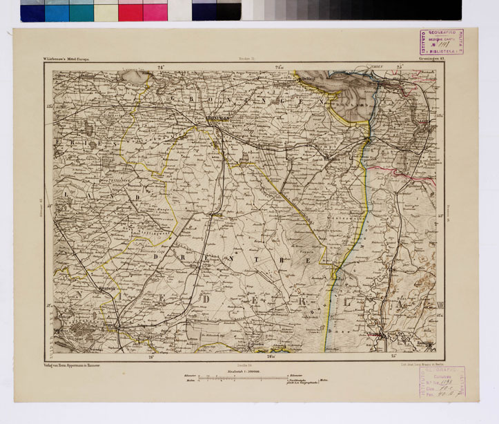 (N:16016) SPECIAL KARTE VON MITTEL EUROPA - GRONINGEN F 43 (B0011943) Carte e stampe antiche: riproduzione a colori su carta (formato A1)