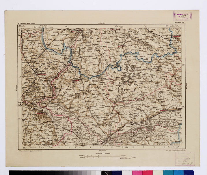 (N:16001) SPECIAL KARTE VON MITTEL EUROPA - CUSTRIN F 48 (B0011948) Carte e stampe antiche: riproduzione a colori su carta (formato A1)