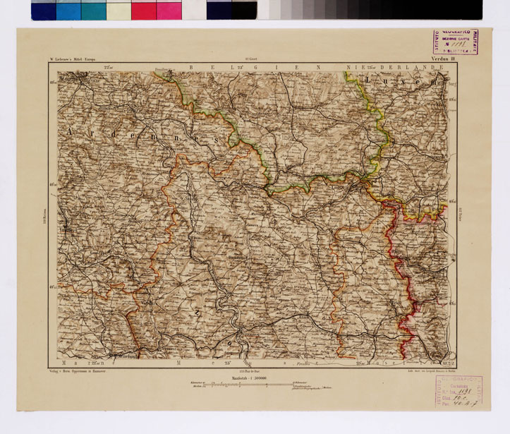 (N:16099) SPECIAL KARTE VON MITTEL EUROPA - VERDUN F 111 (B0012009) Carte e stampe antiche: riproduzione a colori su carta (formato A1)