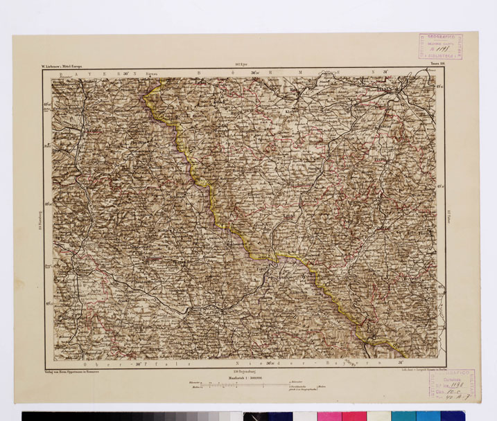(N:16087) SPECIAL KARTE VON MITTEL EUROPA - TAUSS F 116 (B0012014) Carte e stampe antiche: riproduzione a colori su carta (formato A1)