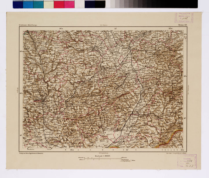 (N:15989) SPECIAL KARTE VON MITTEL EUROPA - BRUNN F 119 (B0012017) Carte e stampe antiche: riproduzione a colori su carta (formato A1)
