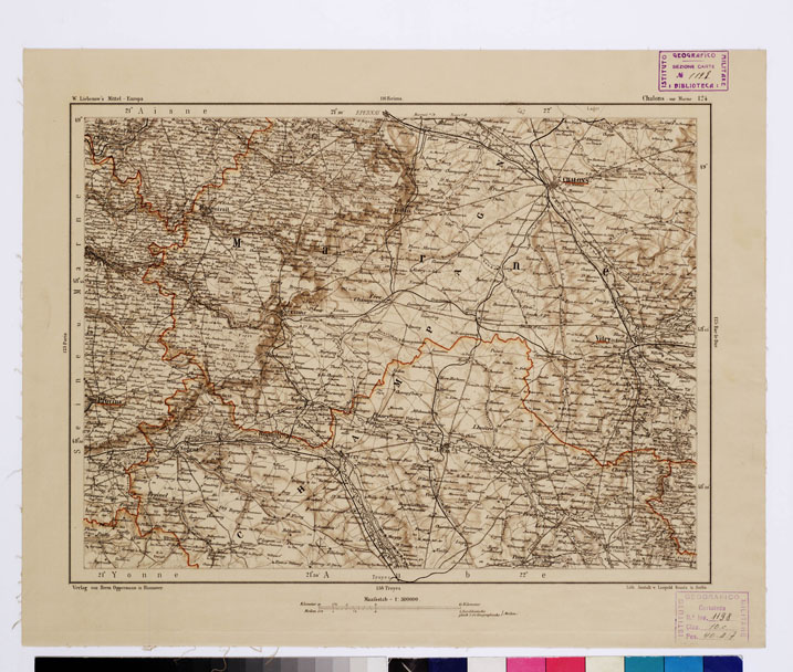(N:15994) SPECIAL KARTE VON MITTEL EUROPA - CHALONS SUR MARNE F 124 (B0012020) Carte e stampe antiche: riproduzione a colori su carta (formato A1)