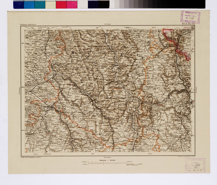 (N:15976) SPECIAL KARTE VON MITTEL EUROPA - BAR LE DUC F 125 (B0012021) Carte e stampe antiche: riproduzione a colori su carta (formato A1)