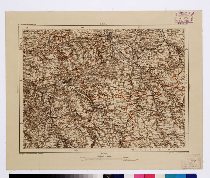 (N:16096) SPECIAL KARTE VON MITTEL EUROPA - TROYES F 138 (B0012032) Carte e stampe antiche: riproduzione a colori su carta (formato A1)