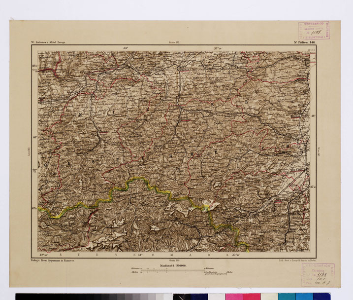 (N:16079) SPECIAL KARTE VON MITTEL EUROPA - ST POLTEN F 146 (B0012040) Carte e stampe antiche: riproduzione a colori su carta (formato A1)