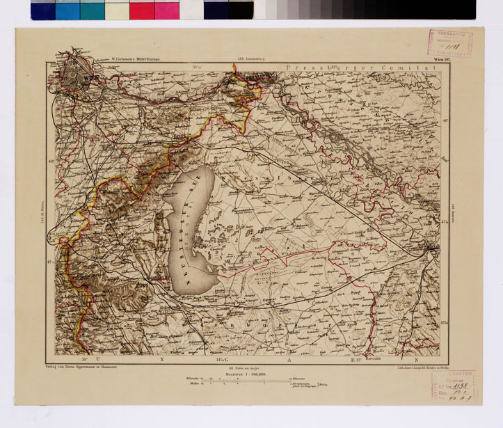 (N:16104) SPECIAL KARTE VON MITTEL EUROPA- WIEN F 147 (B0012041) Carte e stampe antiche: riproduzione a colori su carta (formato A1)
