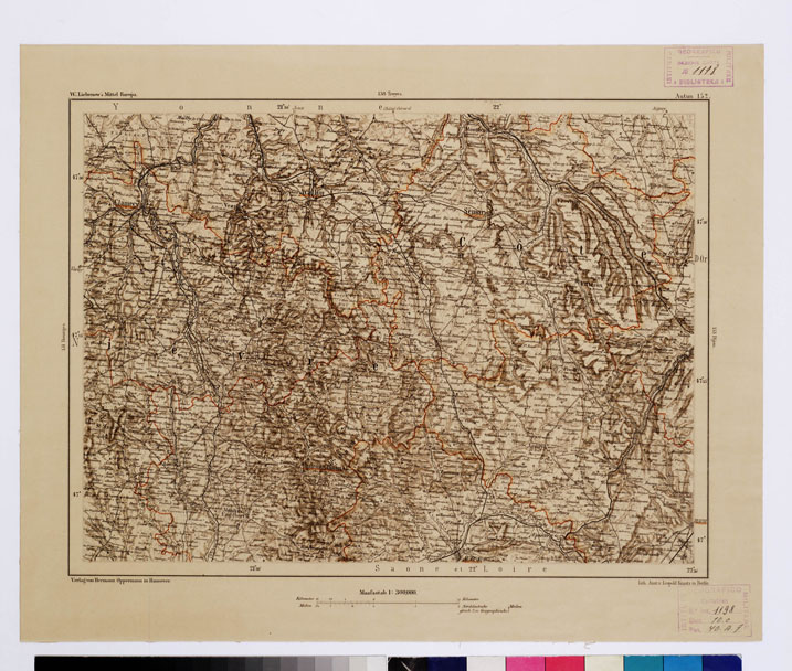 (N:15975) SPECIAL KARTE VON MITTEL EUROPA - AUTUN F 152 (B0012044) Carte e stampe antiche: riproduzione a colori su carta (formato A1)