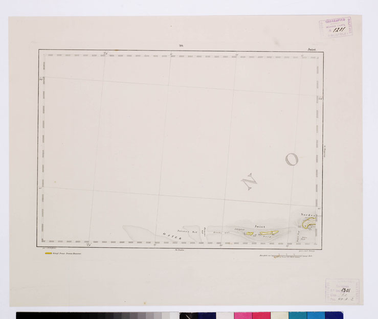 (N:14991) REYMANN'S TOPOGRAPHISCHER SPECIAL KARTE VON MITTEL EUROPA - JUIST F 20 (B0012074) Carte e stampe antiche: riproduzione a colori su carta (formato A1)