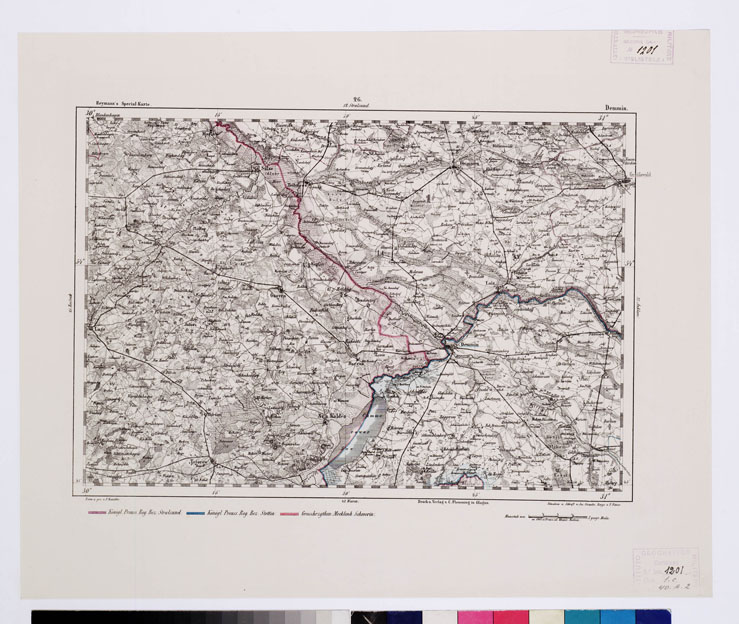 (N:14930) REYMANN'S TOPOGRAPHISCHER SPECIAL KARTE VON MITTEL EUROPA - DEMMIN F 26 (B0012080) Carte e stampe antiche: riproduzione a colori su carta (formato A1)