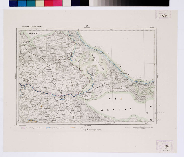 (N:14873) REYMANN'S TOPOGRAPHISCHER SPECIAL KARTE VON MITTEL EUROPA - ANKLAM F 27 (B0012081) Carte e stampe antiche: riproduzione a colori su carta (formato A1)