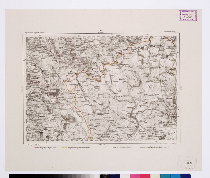 (N:15121) REYMANN'S TOPOGRAPHISCHER SPECIAL KARTE VON MITTEL EUROPA - RUMMELSBURG F 30 (B0012084) Carte e stampe antiche: riproduzione a colori su carta (formato A1)