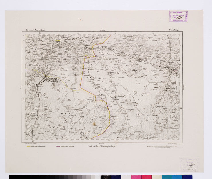 (N:15074) REYMANN'S TOPOGRAPHISCHER SPECIAL KARTE VON MITTEL EUROPA - OLDENBURG F 53 (B0012106) Carte e stampe antiche: riproduzione a colori su carta (formato A1)