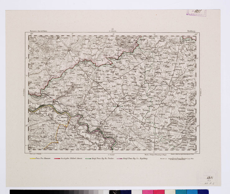 (N:15087) REYMANN'S TOPOGRAPHISCHER SPECIAL KARTE VON MITTEL EUROPA - PERLEBERG F 57 (B0012110) Carte e stampe antiche: riproduzione a colori su carta (formato A1)