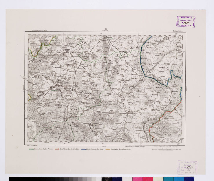 (N:14872) REYMANN'S TOPOGRAPHISCHER SPECIAL KARTE VON MITTEL EUROPA - ANGERMUNDE F 59 (B0012112) Carte e stampe antiche: riproduzione a colori su carta (formato A1)