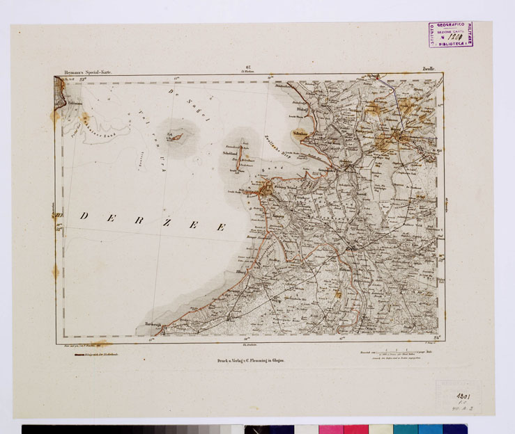 (N:15203) REYMANN'S TOPOGRAPHISCHER SPECIAL KARTE VON MITTEL EUROPA - ZWOLLE F 67 (B0012124) Carte e stampe antiche: riproduzione a colori su carta (formato A1)