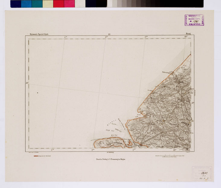 (N:14973) REYMANN'S TOPOGRAPHISCHER SPECIAL KARTE VON MITTEL EUROPA - HAAG F 82 (B0012143) Carte e stampe antiche: riproduzione a colori su carta (formato A1)