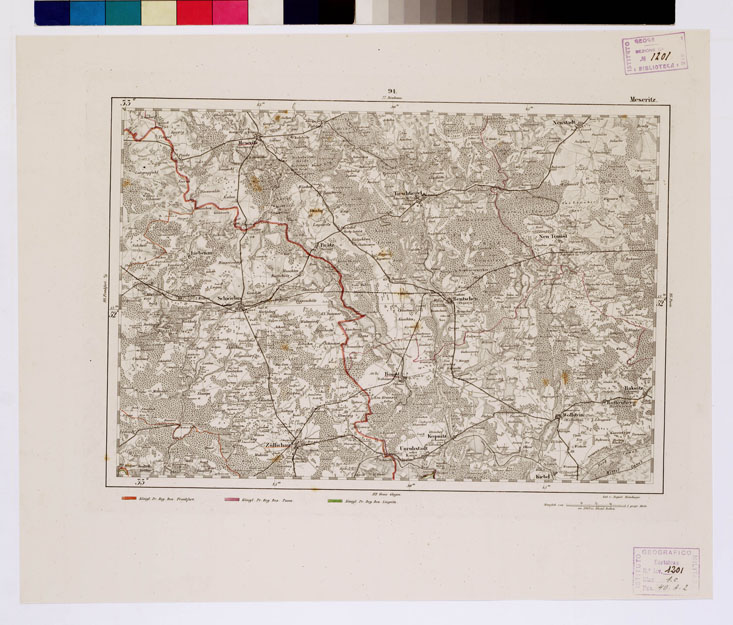 (N:15054) REYMANN'S TOPOGRAPHISCHER SPECIAL KARTE VON MITTEL EUROPA - MESERITZ F 94 (B0012157) Carte e stampe antiche: riproduzione a colori su carta (formato A1)