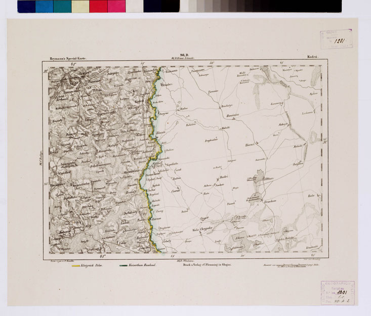 (N:14999) REYMANN'S TOPOGRAPHISCHER SPECIAL KARTE VON MITTEL EUROPA - KODEN F 98 D (B0012165) Carte e stampe antiche: riproduzione a colori su carta (formato A1)