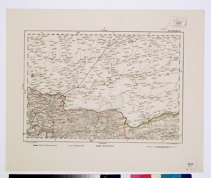 (N:14964) REYMANN'S TOPOGRAPHISCHER SPECIAL KARTE VON MITTEL EUROPA - GOERGENBURG F 106 F (B0012172) Carte e stampe antiche: riproduzione a colori su carta (formato A1)