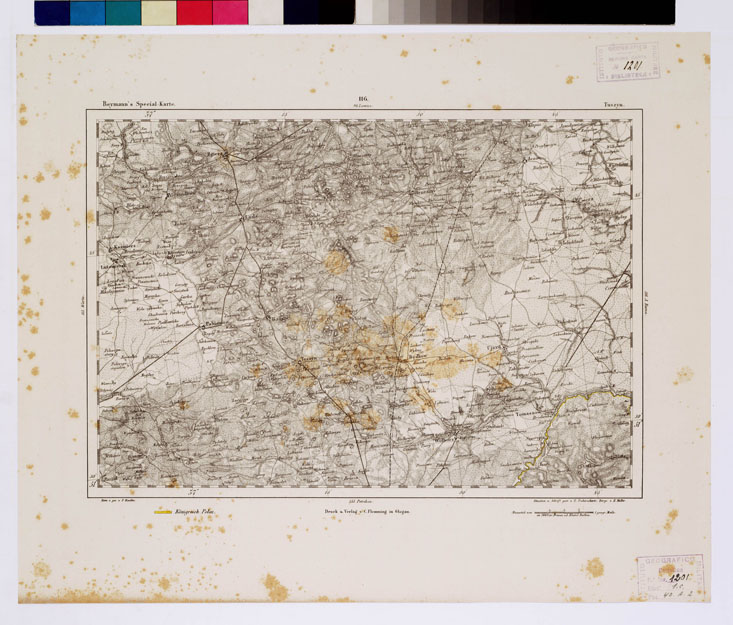 (N:15175) REYMANN'S TOPOGRAPHISCHER SPECIAL KARTE VON MITTEL EUROPA - TUSZYN F 116 (B0012185) Carte e stampe antiche: riproduzione a colori su carta (formato A1)
