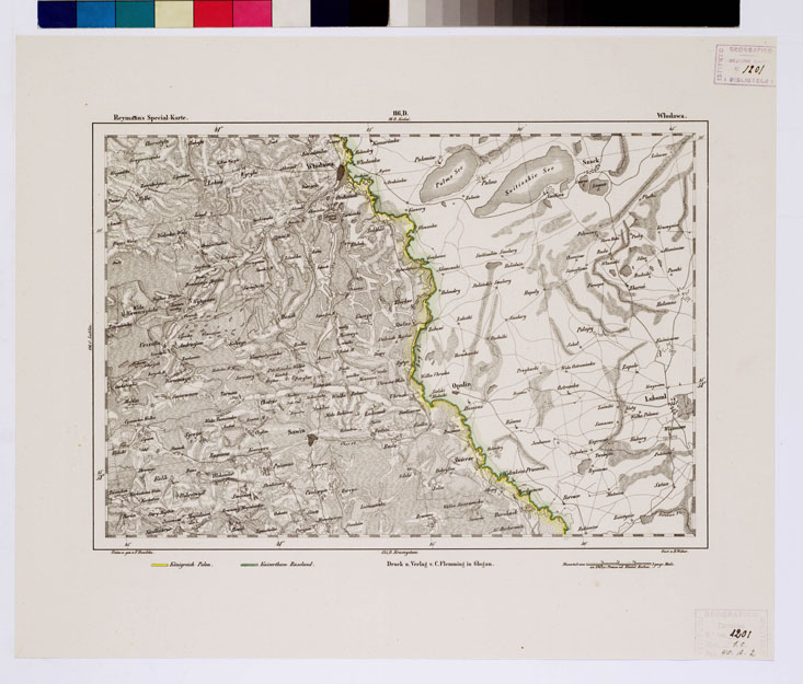 (N:15194) REYMANN'S TOPOGRAPHISCHER SPECIAL KARTE VON MITTEL EUROPA - WLODAWA F 116 D (B0012189) Carte e stampe antiche: riproduzione a colori su carta (formato A1)