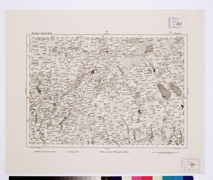 (N:14994) REYMANN'S TOPOGRAPHISCHER SPECIAL KARTE VON MITTEL EUROPA - KALWARYA F 140 L1 (B0012226) Carte e stampe antiche: riproduzione a colori su carta (formato A1)