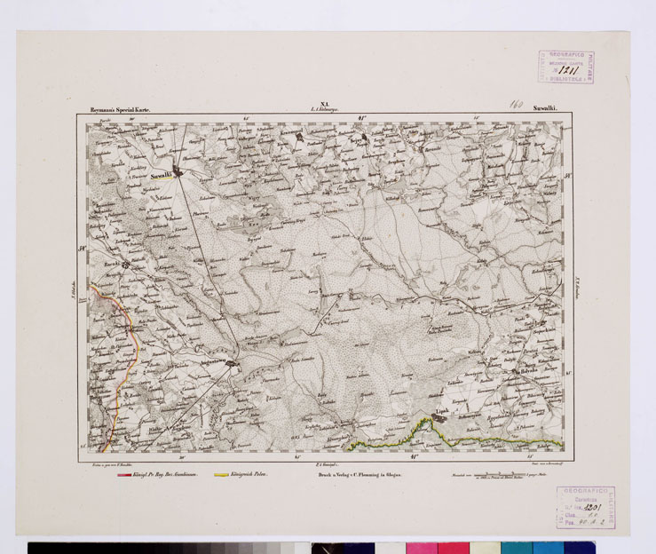 (N:15159) REYMANN'S TOPOGRAPHISCHER SPECIAL KARTE VON MITTEL EUROPA - SUWALKI F 160 N1 (B0012254) Carte e stampe antiche: riproduzione a colori su carta (formato A1)