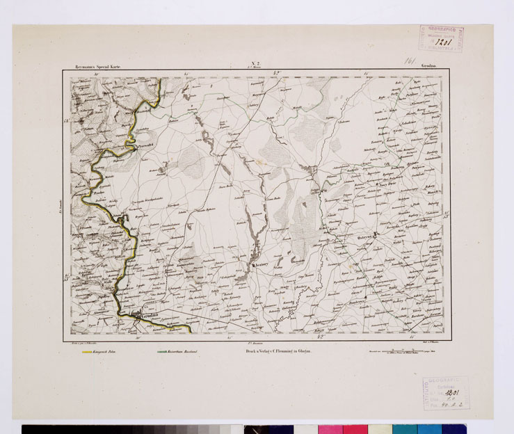 (N:14969) REYMANN'S TOPOGRAPHISCHER SPECIAL KARTE VON MITTEL EUROPA - GRODNO F 161 N2 (B0012256) Carte e stampe antiche: riproduzione a colori su carta (formato A1)
