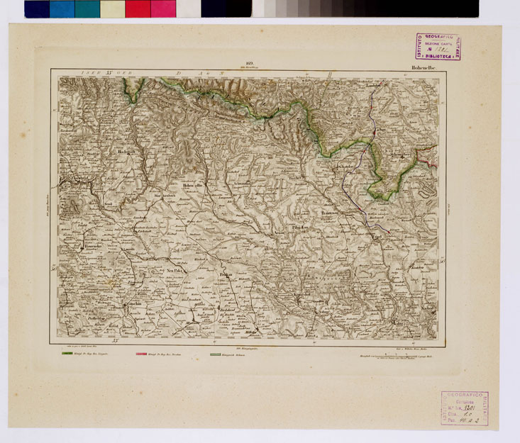 (N:14985) REYMANN'S TOPOGRAPHISCHER SPECIAL KARTE VON MITTEL EUROPA - HOHENELBE F 169 (B0012265) Carte e stampe antiche: riproduzione a colori su carta (formato A1)