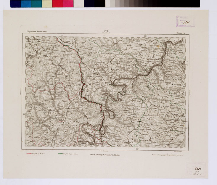 (N:15140) REYMANN'S TOPOGRAPHISCHER SPECIAL KARTE VON MITTEL EUROPA - SIMMERN F 179 (B0012281) Carte e stampe antiche: riproduzione a colori su carta (formato A1)