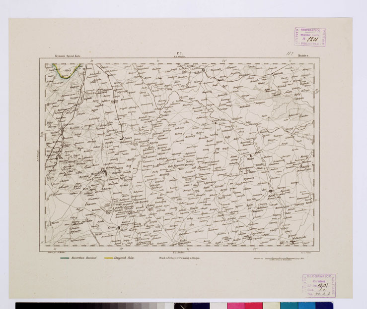 (N:15015) REYMANN'S TOPOGRAPHISCHER SPECIAL KARTE VON MITTEL EUROPA - KUZNICA F 182 P2 (B0012286) Carte e stampe antiche: riproduzione a colori su carta (formato A1)