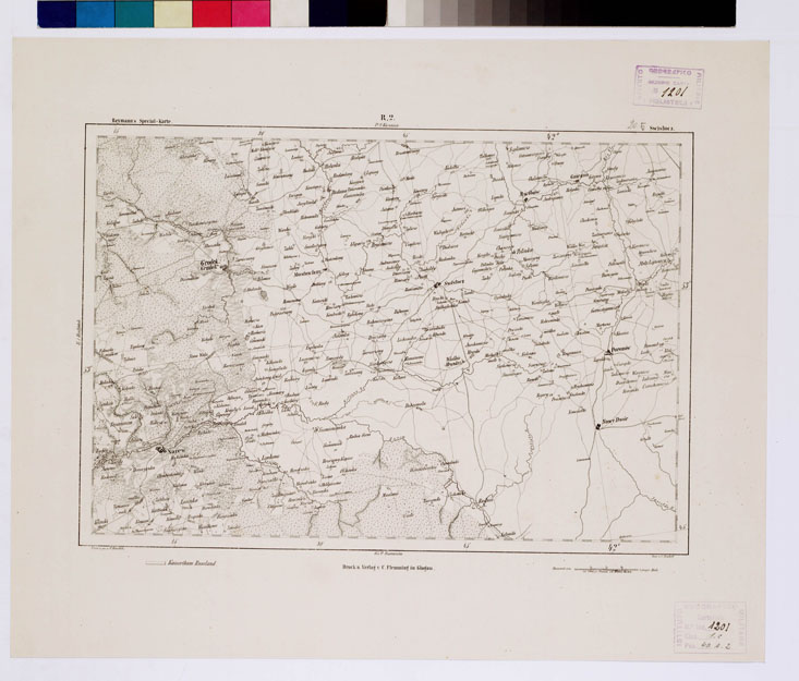 (N:15160) REYMANN'S TOPOGRAPHISCHER SPECIAL KARTE VON MITTEL EUROPA - SWISTOCZ F 205 R2 (B0012317) Carte e stampe antiche: riproduzione a colori su carta (formato A1)