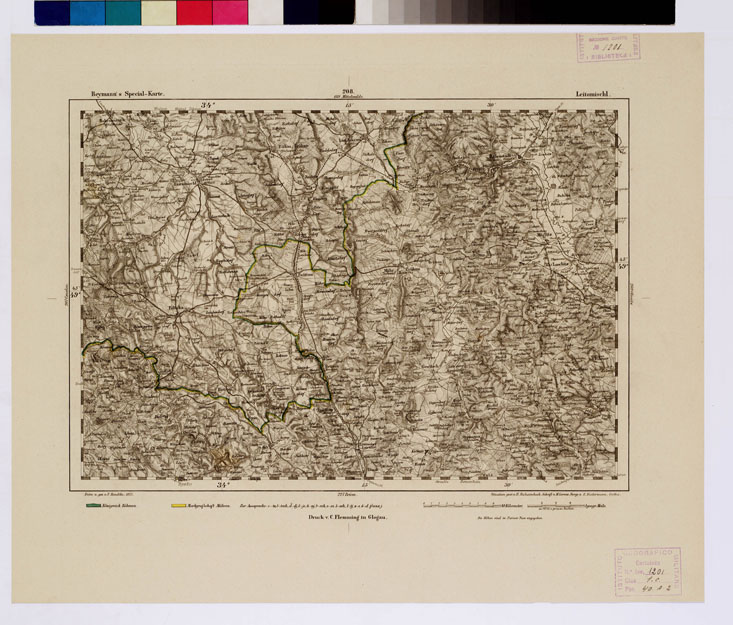 (N:15026) REYMANN'S TOPOGRAPHISCHER SPECIAL KARTE VON MITTEL EUROPA - LEITOMISCHL F 208 (B0012321) Carte e stampe antiche: riproduzione a colori su carta (formato A1)