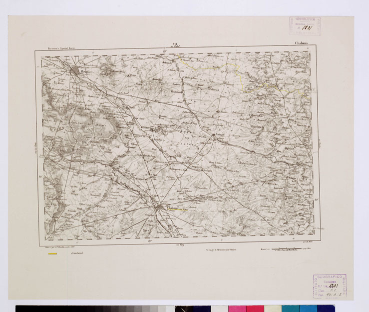 (N:14914) REYMANN'S TOPOGRAPHISCHER SPECIAL KARTE VON MITTEL EUROPA - CHALONS F 214 (B0012326) Carte e stampe antiche: riproduzione a colori su carta (formato A1)