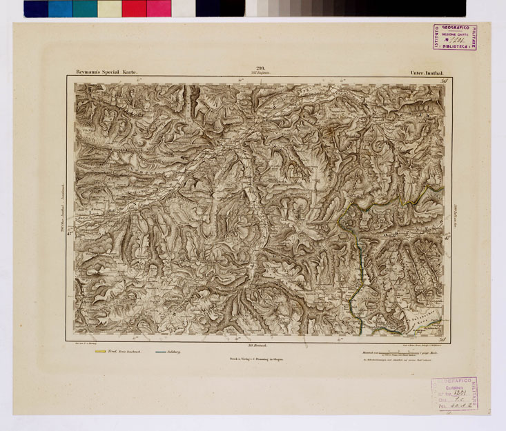 (N:15177) REYMANN'S TOPOGRAPHISCHER SPECIAL KARTE VON MITTEL EUROPA - UNTER-INNTHAL F 299 (B0012381) Carte e stampe antiche: riproduzione a colori su carta (formato A1)