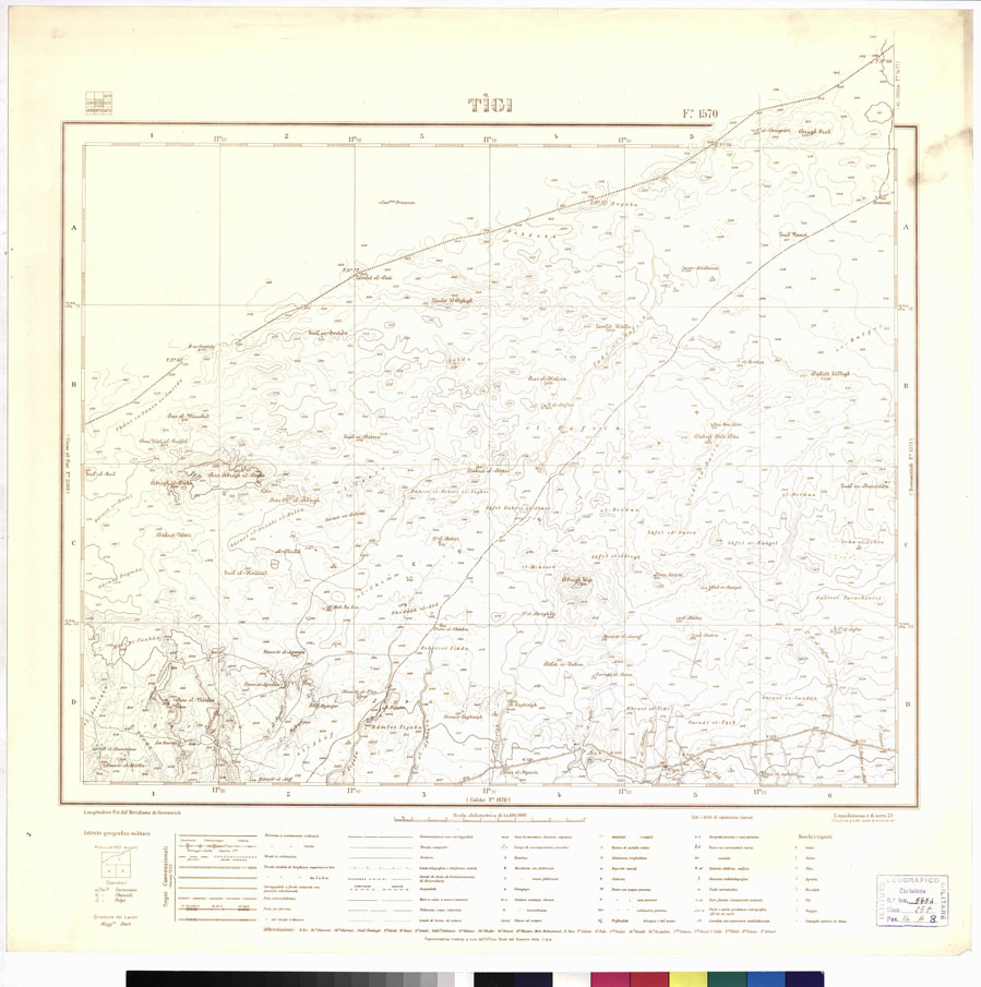 (N:3408) CARTA DELLA LIBIA VARIE EDIZIONI - TIGI Foglio 1570 (B0012413) Carte e stampe antiche: riproduzione a colori su carta (formato A1)