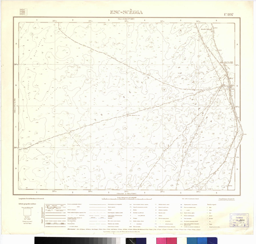 (N:3373) CARTA DELLA LIBIA VARIE EDIZIONI - ESC - SCEGGA Foglio 1997 (B0012453) Carte e stampe antiche: riproduzione a colori su carta (formato A1)