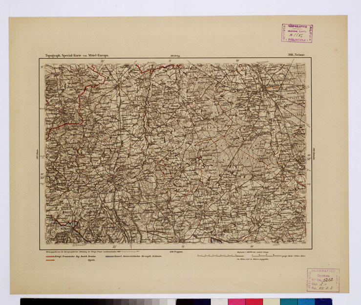 (N:16266) SPECIAL KARTE VON MITTEL EUROPA - NEISSE F 398 (B0012603) Carte e stampe antiche: riproduzione a colori su carta (formato A1)