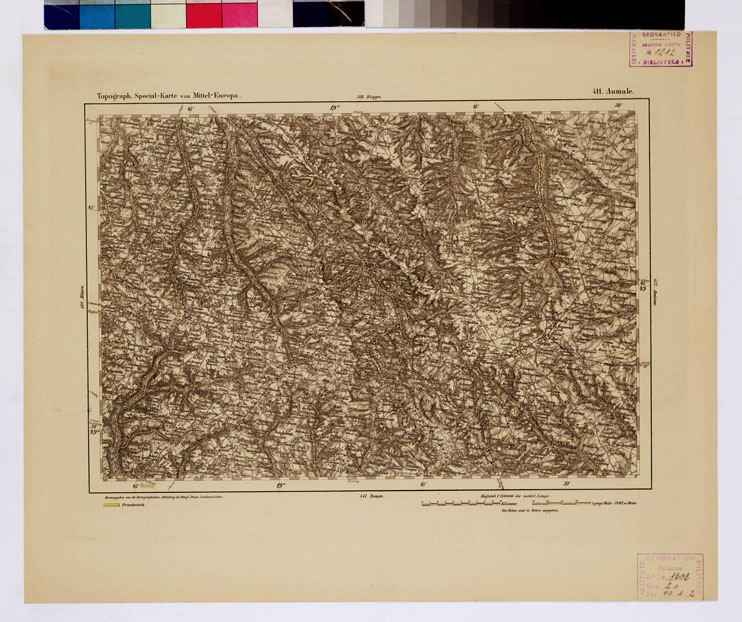 (N:16120) SPECIAL KARTE VON MITTEL EUROPA - AUMALE F 411 (B0012608) Carte e stampe antiche: riproduzione a colori su carta (formato A1)