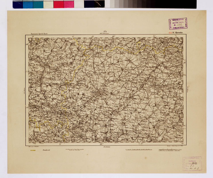 (N:16324) SPECIAL KARTE VON MITTEL EUROPA - ST. QUENTIN F 413 (B0012610) Carte e stampe antiche: riproduzione a colori su carta (formato A1)