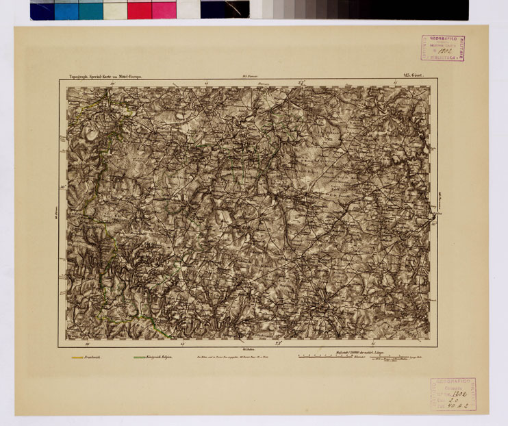 (N:16191) SPECIAL KARTE VON MITTEL EUROPA - GIVET F 415 (B0012612) Carte e stampe antiche: riproduzione a colori su carta (formato A1)