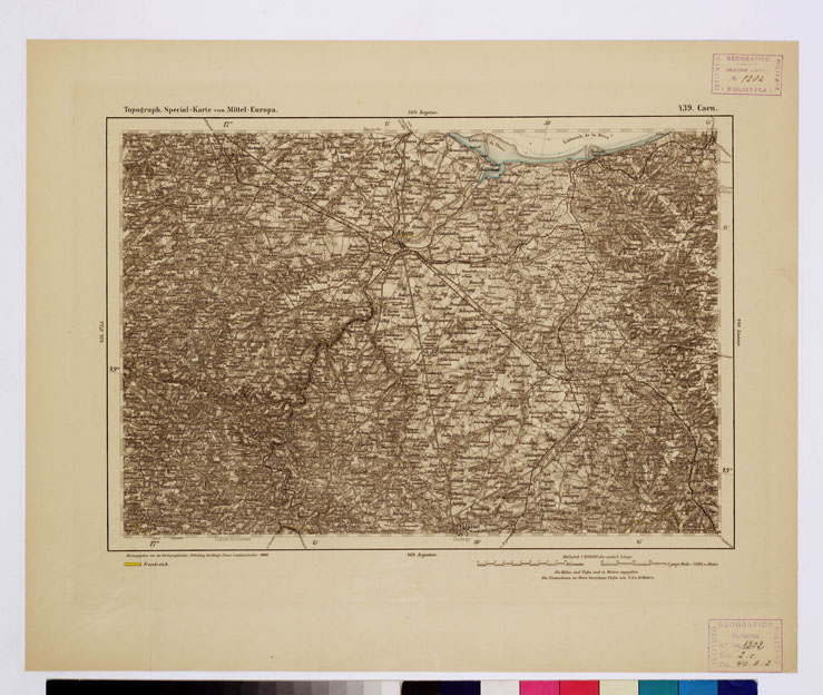 (N:16149) SPECIAL KARTE VON MITTEL EUROPA - CAEN F 439 (B0012639) Carte e stampe antiche: riproduzione a colori su carta (formato A1)