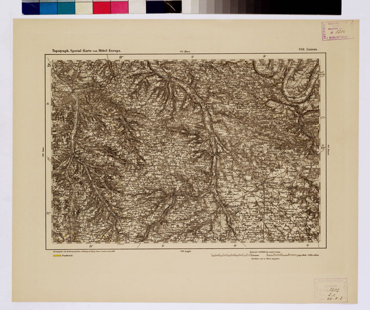 (N:16237) SPECIAL KARTE VON MITTEL EUROPA - LISIEUX F 440 (B0012640) Carte e stampe antiche: riproduzione a colori su carta (formato A1)