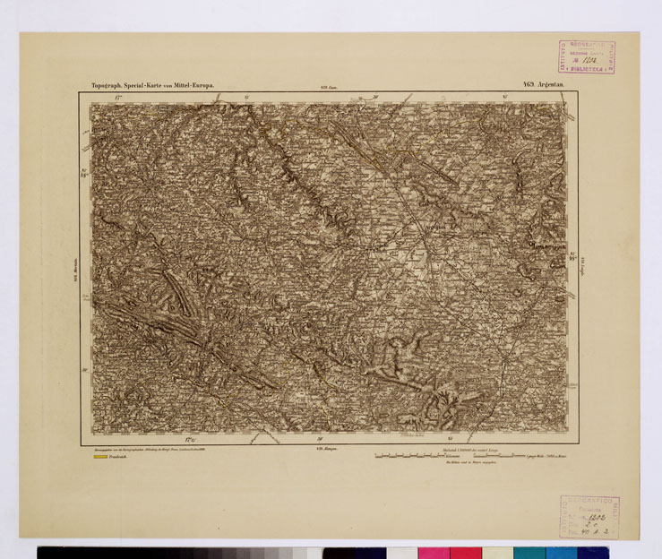 (N:16118) SPECIAL KARTE VON MITTEL EUROPA - ARGENTAN F 469 (B0012661) Carte e stampe antiche: riproduzione a colori su carta (formato A1)