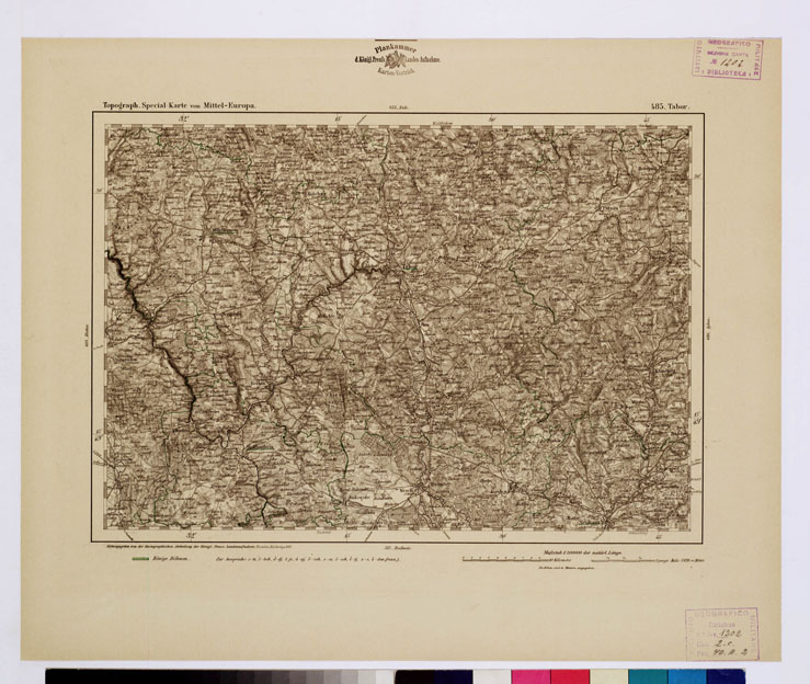 (N:16331) SPECIAL KARTE VON MITTEL EUROPA - TABOR F 485 (B0012677) Carte e stampe antiche: riproduzione a colori su carta (formato A1)